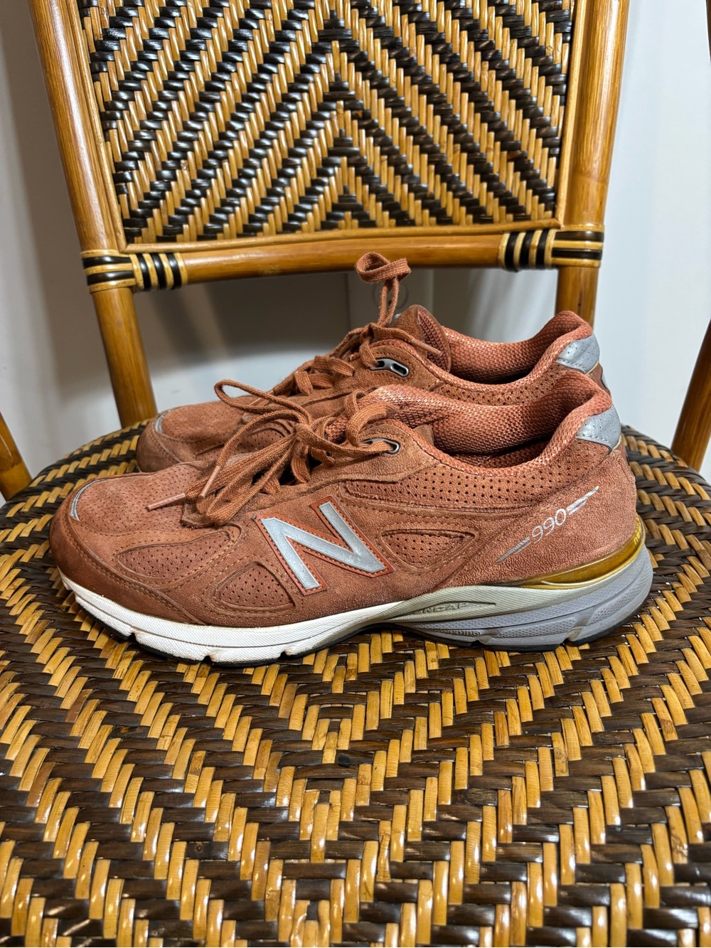 New Balance Made In USA 990 Burnt Orange Jupiter Sneakers 10